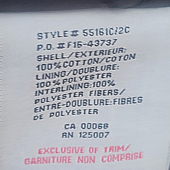 Black Heavy Duty Work King Quilted Canvas Work Gear Coat Men's XL - Picture 10 of 10